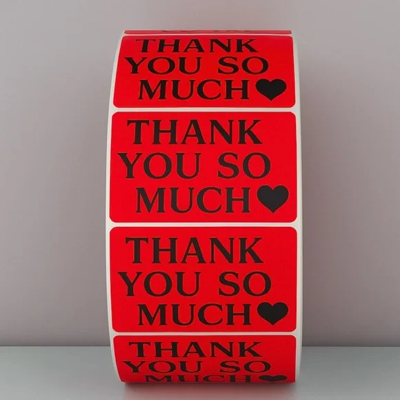 Thank You So Much Stickers – Heart Labels for Small Business Packaging Orders - Picture 3 of 11